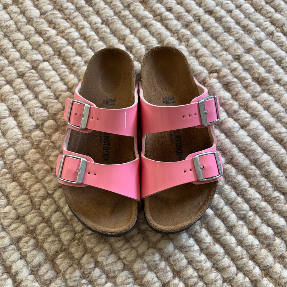 Girls Birkenstock Arizona Pink Sandals